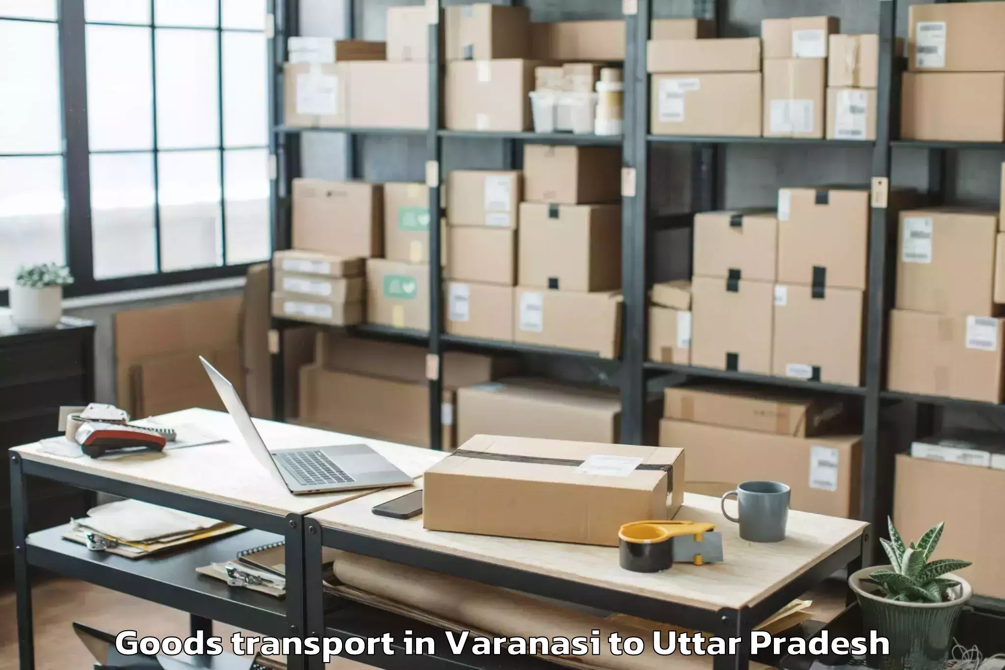 Book Your Varanasi to Chandra Shekhar Azad Universit Goods Transport Today